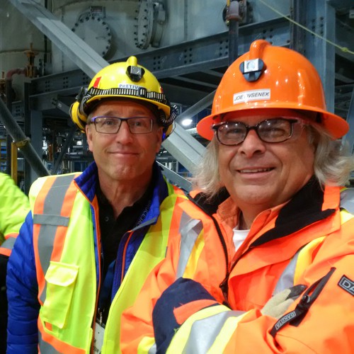 Ken and Joe at Brucejack Mine mill, May 2018